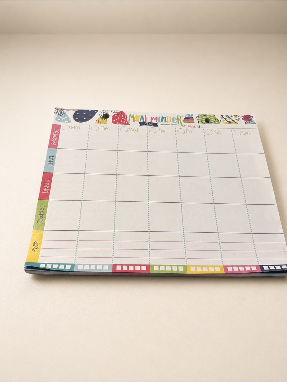 Multicolor Weekly Meal & Menu Planner Pad - Picture 2 of 3